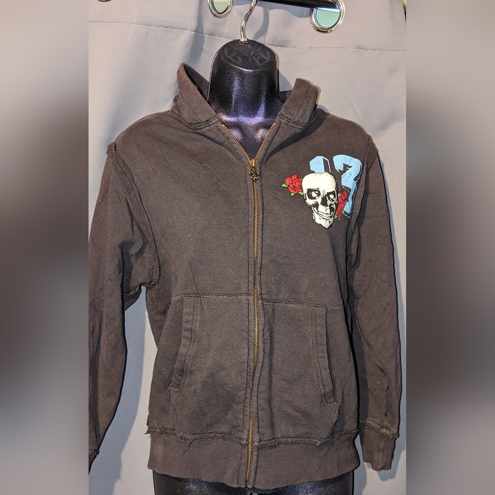 Y2K Zip Up Distressed Seams
